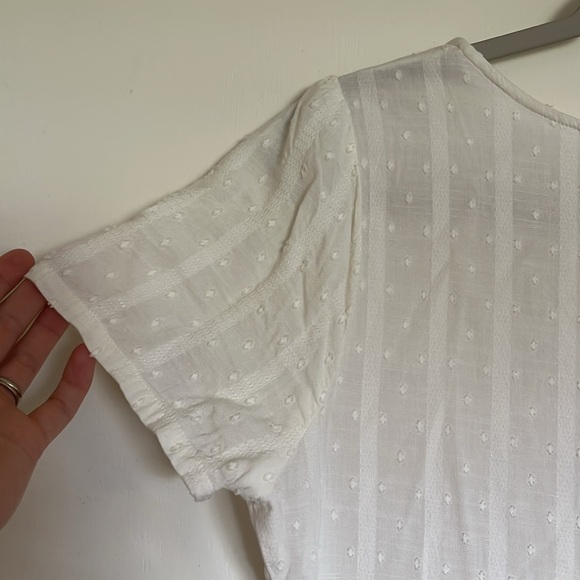 Sonoma white button down maxi dress with Swiss dot details - Picture 10 of 14